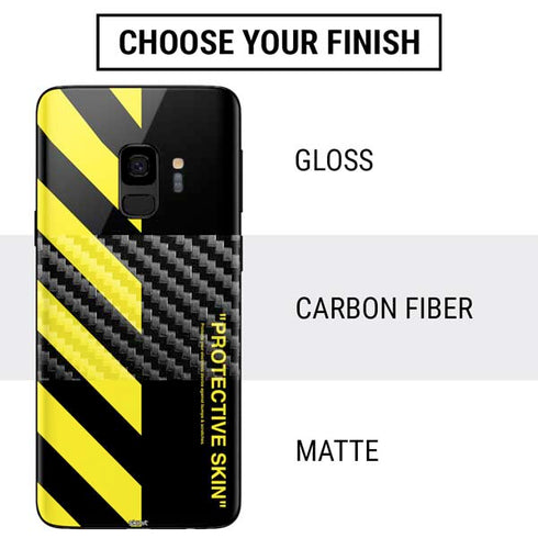Black and Yellow Stripes Galaxy S9 Skin
